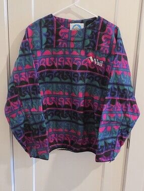 Vintage Fahrenheit Vail Colorado Fleece Crewneck Sweatshirt - Size XL - Purple